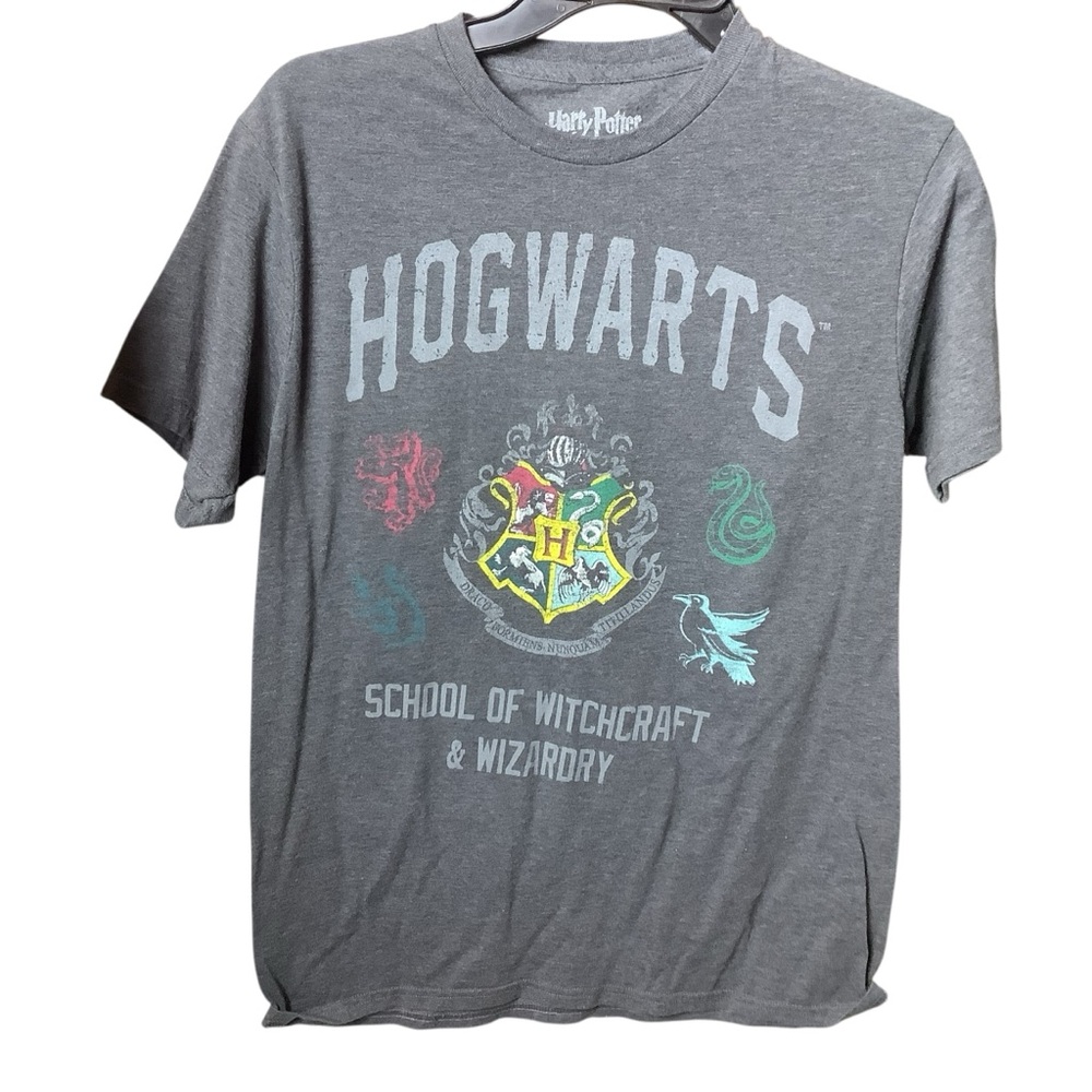 Juniors Large Harry Potter Hogwarts T- Shirt Top Tee
